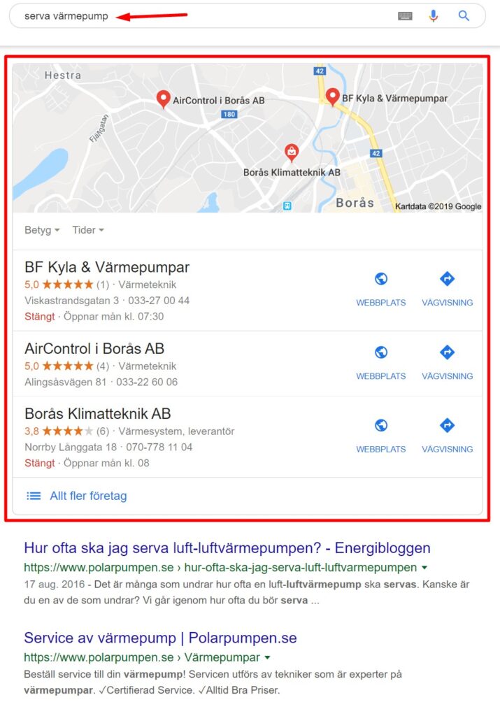 Lokal sökning i Halmstad